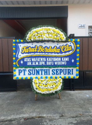Papan Bunga Duka di Kemang Tanduk